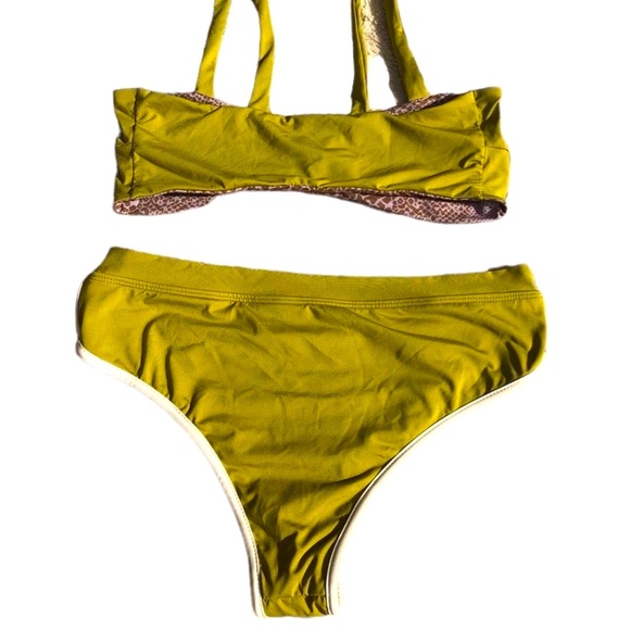 Acacia Bikini Corfu top Sumatra bottom Pear Green Sporty lining - Picture 3 of 12